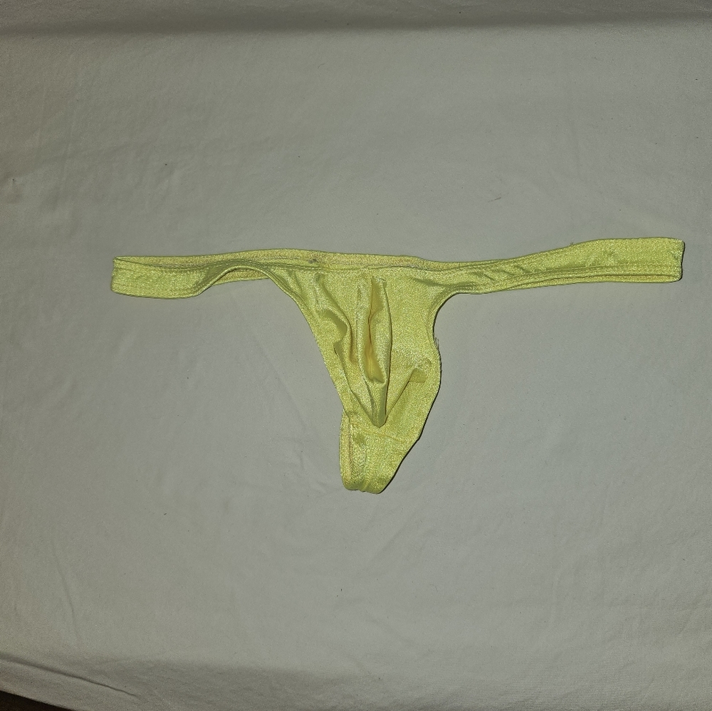 Yellow Muscleskins Men's Thong Swimsuit - Large